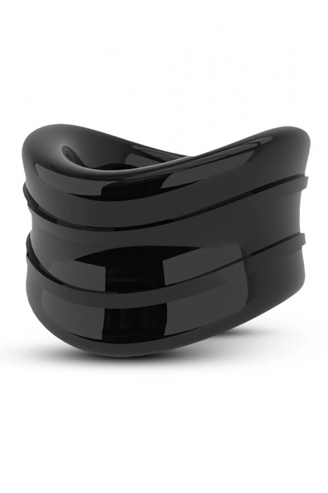 Черное эрекционное кольцо на мошонку Beef Ball Stretcher Snug - Blush Novelties - в Кирове купить с доставкой