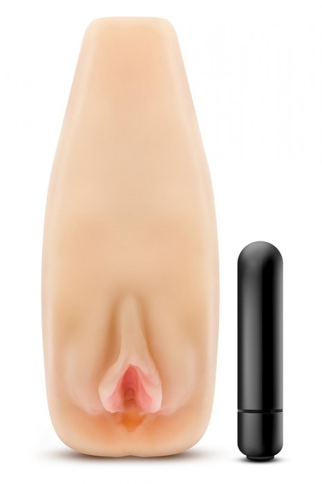Мастурбатор-вагина с вибрацией Soft   Wet Natasha Realistic Beige Masturbator - Blush Novelties - в Кирове купить с доставкой