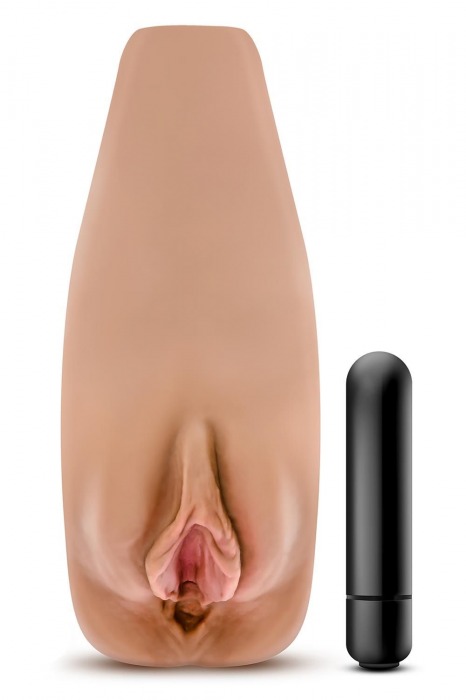 Маструбатор-вагина с вибрацией Soft   Wet Renata Realistic Tan Masturbator - Blush Novelties - в Кирове купить с доставкой