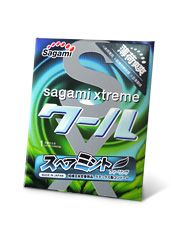 Презерватив Sagami Xtreme Mint с ароматом мяты - 1 шт. - Sagami - купить с доставкой в Кирове