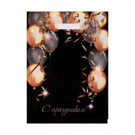 Пакет с вырубной ручкой и принтом в виде шариков (30х40 см) - Сима-Ленд - купить с доставкой в Кирове