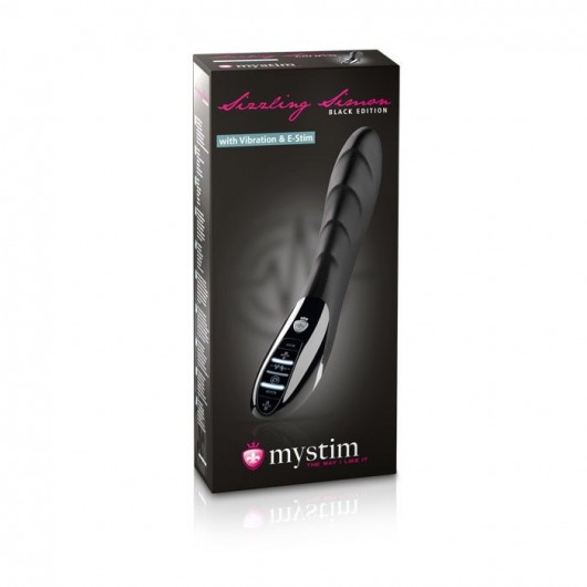 Вибратор с электростимуляцией Sizzling Simon Black Edition - 27 см. - MyStim - купить с доставкой в Кирове