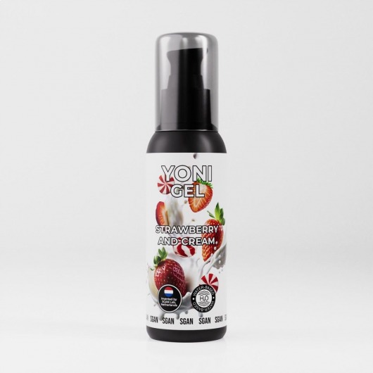 Лубрикант для орального секса SGAN со вкусом клубники со сливками - 100 мл. - SGAN - купить с доставкой в Кирове