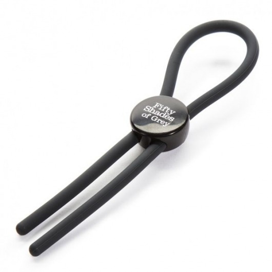 Тёмно-серое эрекционное кольцо с зажимом Again and Again Adjustable Cock Ring - Fifty Shades of Grey - в Кирове купить с доставкой