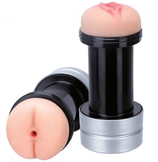 Мастурбатор 2-в-1 REALSTUFF 2 IN 1 HUMMER ANUS   VAGINA: вагина и анус - Dream Toys - в Кирове купить с доставкой
