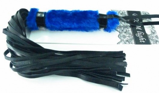 Нежная плеть с синим мехом BDSM Light - 43 см. - БДСМ Арсенал - купить с доставкой в Кирове