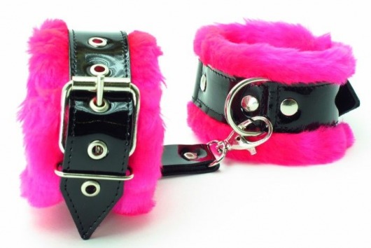 Оковы на ноги с розовым мехом BDSM Light - БДСМ Арсенал - купить с доставкой в Кирове