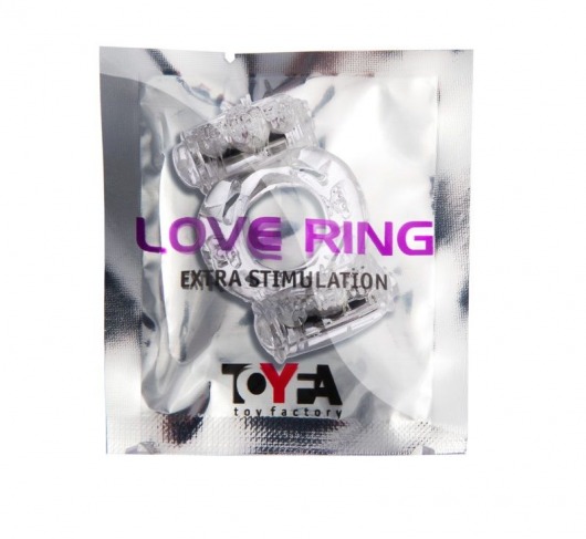 Прозрачное виброкольцо с двумя вибропульками - Toyfa Basic - в Кирове купить с доставкой