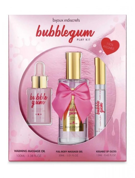 Набор средств для массажа и ласк Bubblegum Play Kit - Bijoux Indiscrets - купить с доставкой в Кирове