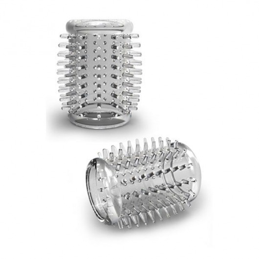 Прозрачная насадка с шипами STAY HARD COCK SLEEVE 01 CLEAR - Blush Novelties - в Кирове купить с доставкой