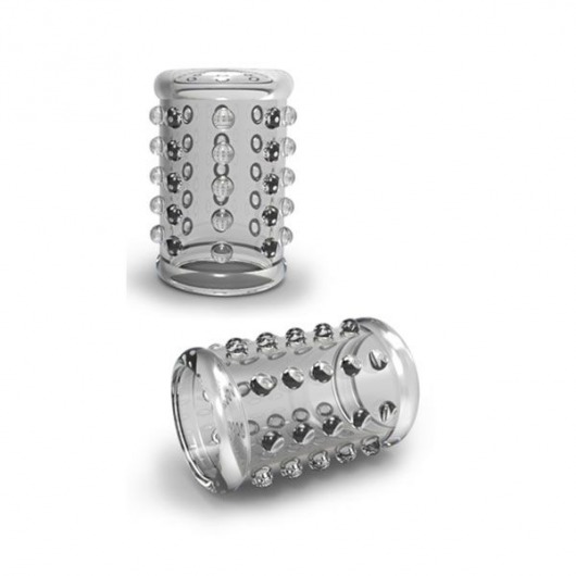 Прозрачная насадка на пенис с шишечками STAY HARD COCK SLEEVE 02 CLEAR - Blush Novelties - в Кирове купить с доставкой