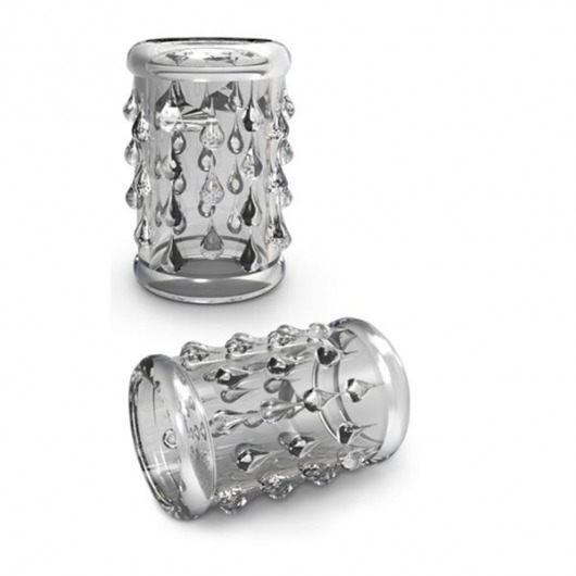 Прозрачная насадка с капельками STAY HARD COCK SLEEVE 05 CLEAR - Blush Novelties - в Кирове купить с доставкой