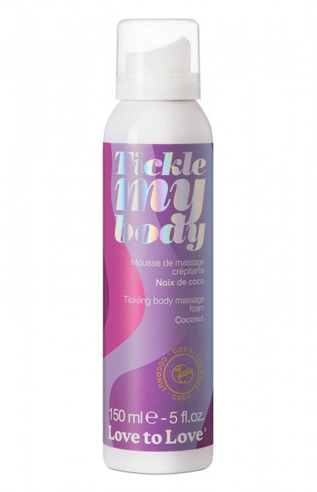 Массажная хрустящая пенка Tickle My Body Coconut с ароматом кокоса - 150 мл. - Love to Love - купить с доставкой в Кирове