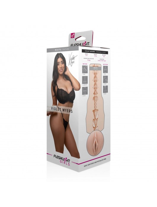 Мастурбатор-вагина Fleshlight Girls - Violet Myers Waifu - Fleshlight - в Кирове купить с доставкой