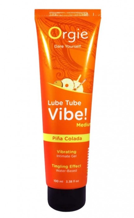 Гель с эффектом вибрации Lube Tube Vibe Medium Pina Colada - 100 мл. - ORGIE - купить с доставкой в Кирове