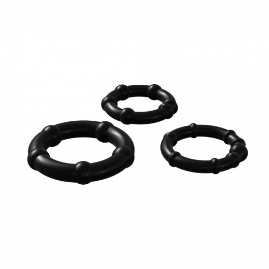 Набор из 3 черных эрекционных колец Babooom Ring Set - Adrien Lastic - в Кирове купить с доставкой