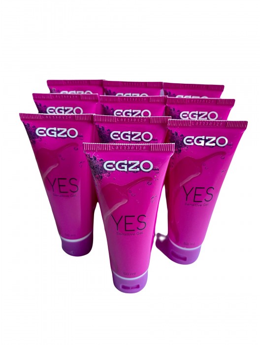 Набор из 10 согревающих лубрикантов на водной основе Egzo Yes (по 50 мл.) - EGZO - купить с доставкой в Кирове
