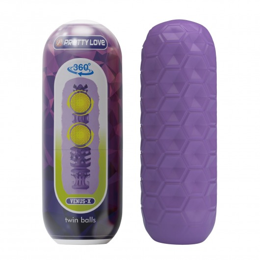 Фиолетовый мастурбатор Venus-X Twin balls - Baile - в Кирове купить с доставкой