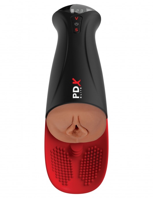 Мастурбатор-вагина в колбе с вибрацией Fuck-O-Matic Pro XL - Pipedream - в Кирове купить с доставкой