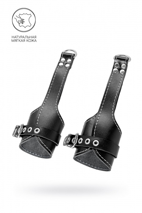 Черные подвесы с белой строчкой - Pecado - купить с доставкой в Кирове