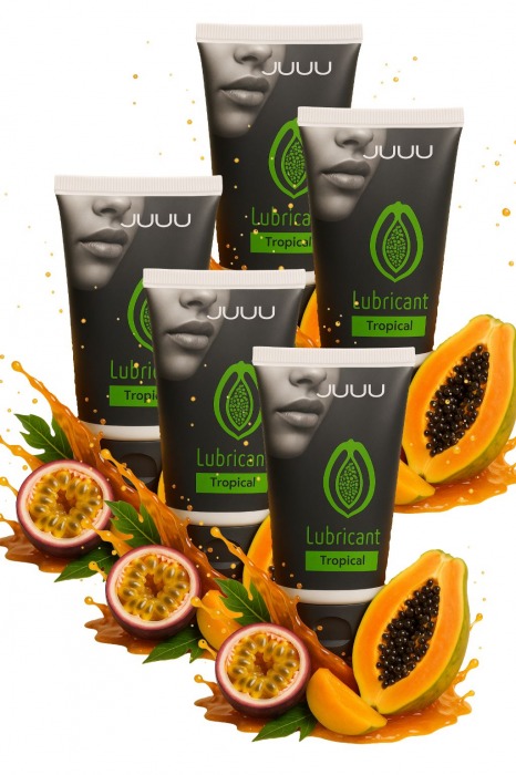 Набор из 5 съедобных лубрикантов JUJU со вкусом тропических фруктов - JuJu - купить с доставкой в Кирове