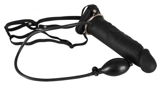 Полый страпон с эффектом увеличения Inflatable Strap-On - 18,5 см. - Orion - купить с доставкой в Кирове