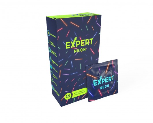 Светящиеся в темноте презервативы Expert Neon - 15 шт. - Expert - купить с доставкой в Кирове