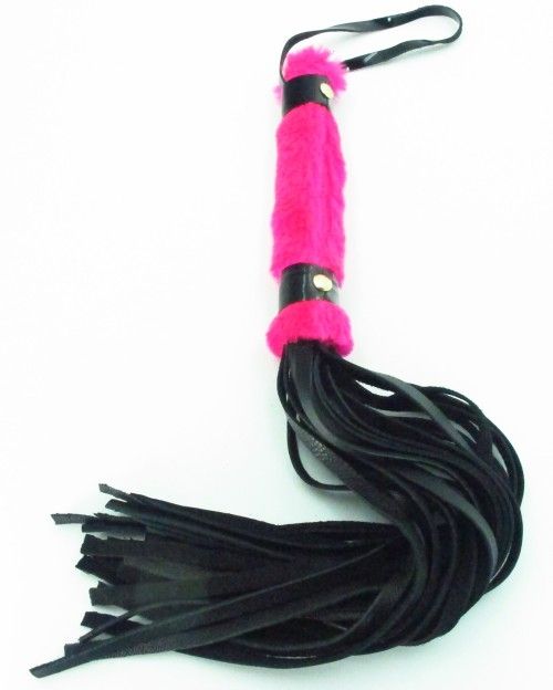 Нежная плеть с розовым мехом BDSM Light - 43 см. - БДСМ Арсенал - купить с доставкой в Кирове