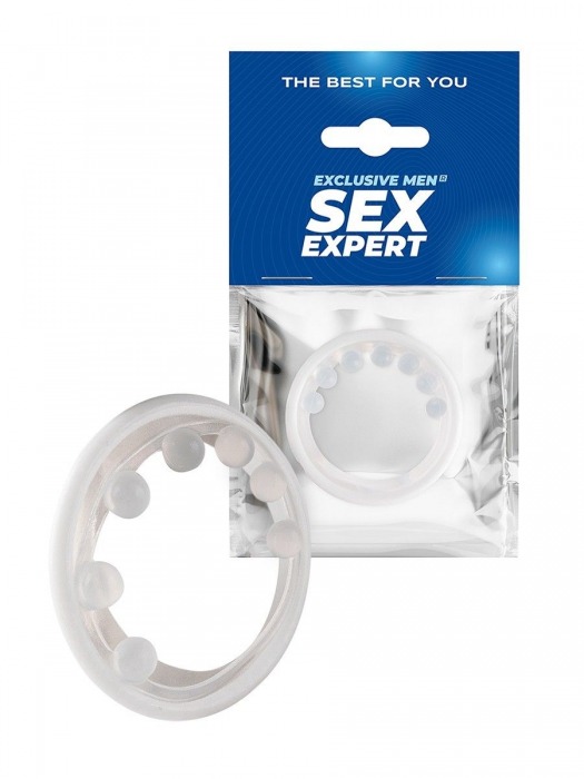 Эрекционное кольцо с мягкой стимулирующей насадкой - Sex Expert - в Кирове купить с доставкой