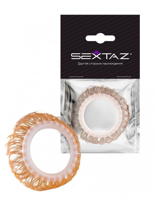Эрекционное кольцо с бежевыми «ресничками» - Sextaz - в Кирове купить с доставкой