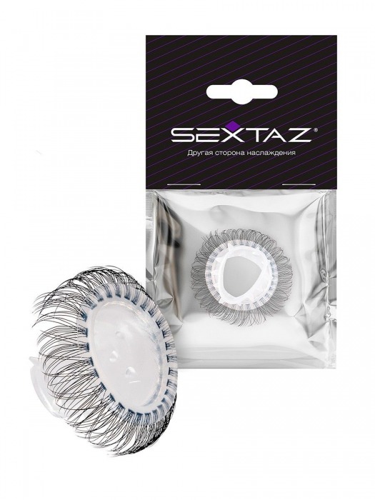 Эластичное эрекционное кольцо с длинными черными «ресничками» - Sextaz - в Кирове купить с доставкой
