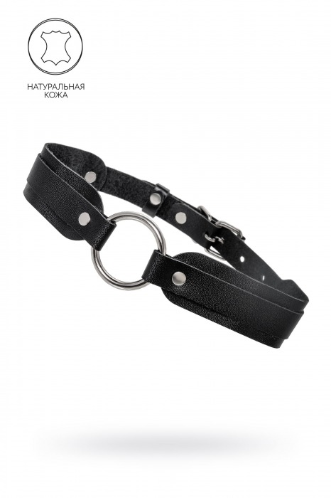Черный кожаный чокер-ошейник со скруглёнными углами - Pecado - купить с доставкой в Кирове