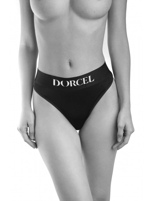 Черные трусики для ношения клиторального стимулятора Panty Lover - size L - Dorcel