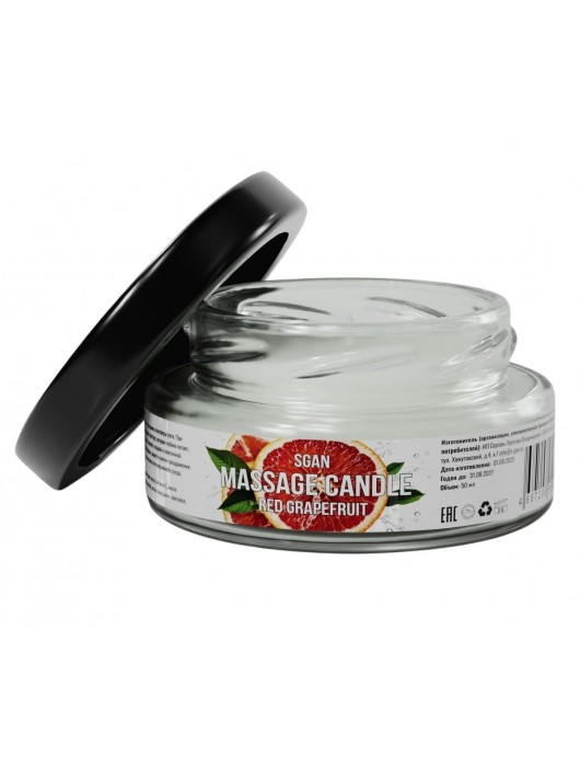 Массажная свеча «Красный грейпфрут» - 50 мл. - SGAN - купить с доставкой в Кирове