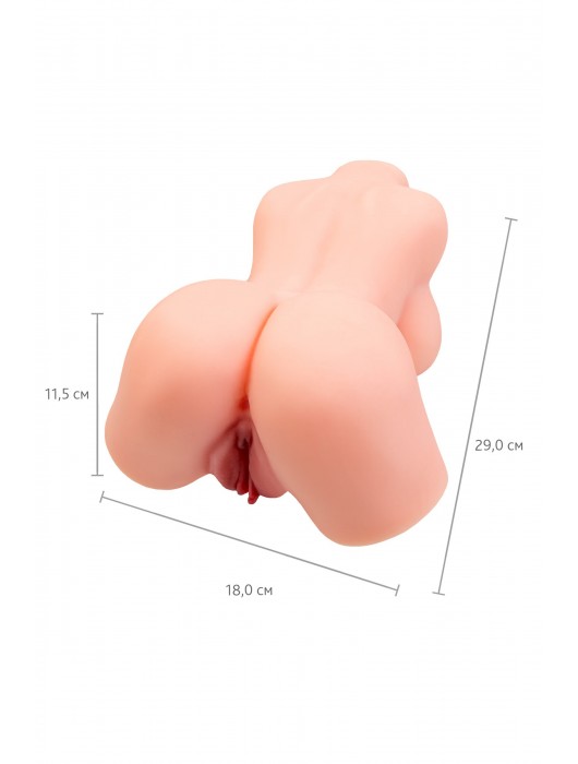 Реалистичный мастурбатор в форме женского тела с 2 любовными входами - No Name - в Кирове купить с доставкой