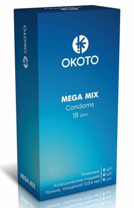 Презервативы OKOTO Mega Mix - 18 шт. - Sitabella - купить с доставкой в Кирове