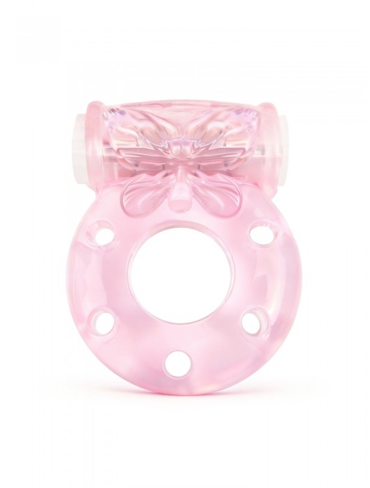 Розовое эрекционное виброкольцо с бабочкой - 1137 - в Кирове купить с доставкой