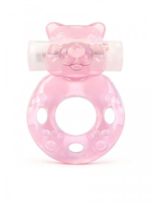 Розовое эрекционное виброкольцо в форме мишки - 1137 - в Кирове купить с доставкой