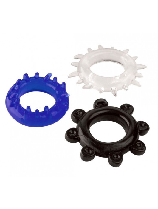 Набор из 3 эрекционных колец разного цвета и рельефа - Boys of Toys - в Кирове купить с доставкой