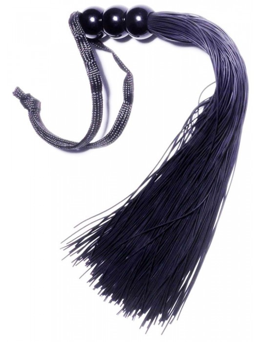 Черная силиконовая плетка - 25,4 см. - Boys of Toys - купить с доставкой в Кирове