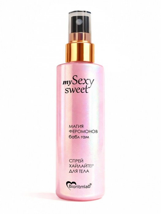 Спрей хайлайтер для тела Sexy Sweet с ароматом бабл-гам, шиммером и феромонами - 200 мл. -  - Магазин феромонов в Кирове