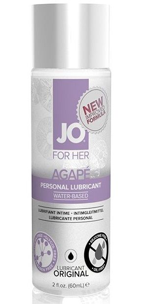 Лубрикант на водной основе для женщин JO AGAPE LUBRICANT ORIGINAL - 60 мл. - System JO - купить с доставкой в Кирове