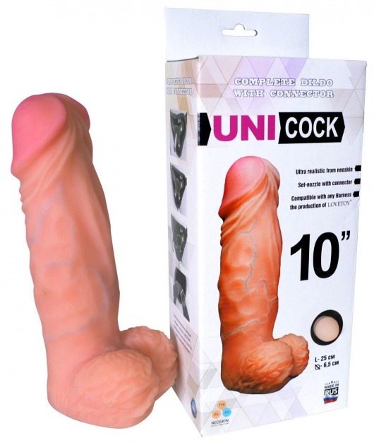 Фаллическая насадка Харнесс UNICOCK 10  - 25 см. - LOVETOY (А-Полимер) - купить с доставкой в Кирове