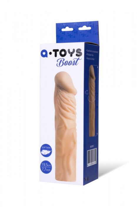 Насадка с ярко выраженной головкой и рельефным стволом - 19 см. - A-toys - в Кирове купить с доставкой