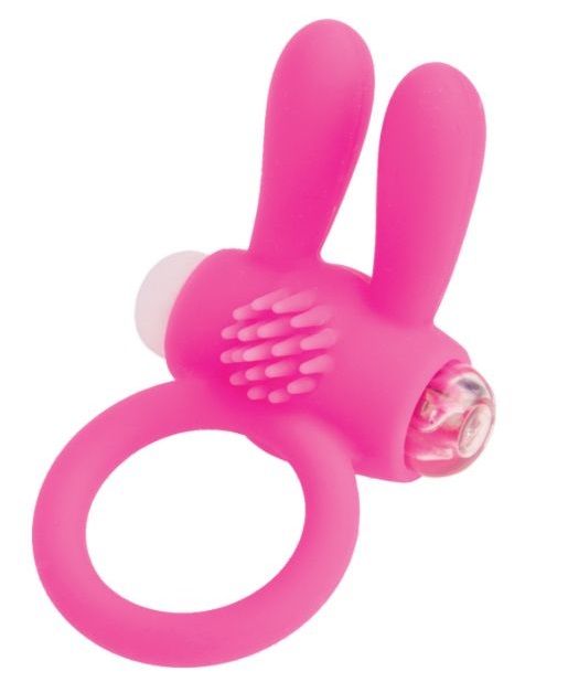 Розовое эрекционное виброкольцо A-toys с ушками - A-toys - в Кирове купить с доставкой