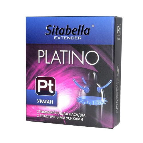 Стимулирующая насадка с усиками и шипиками Platino  Ураган - Sitabella - купить с доставкой в Кирове