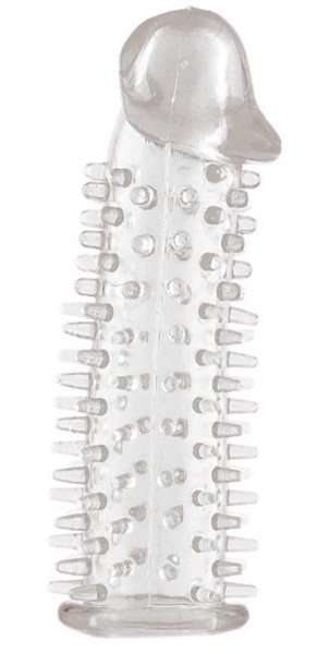 Прозрачная насадка на половой член с закрытой головкой и шипами - 12,5 см. - ToyFa - в Кирове купить с доставкой