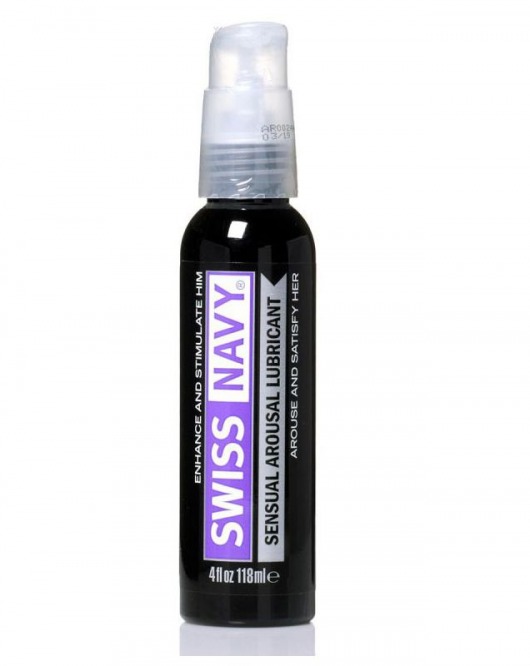Возбуждающий гель-лубрикант на водной основе Sensual Arousal Lubricant  - 118 мл. - Swiss navy - купить с доставкой в Кирове