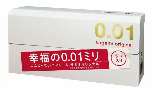 Супер тонкие презервативы Sagami Original 0.01 - 5 шт. - Sagami - купить с доставкой в Кирове