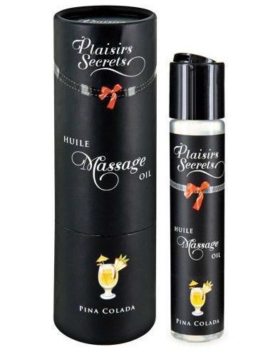 Массажное масло с ароматом пина колады Huile de Massage Gourmande Pina Colada - 59 мл. - Plaisir Secret - купить с доставкой в Кирове